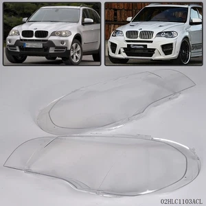 Fit For BMW X5 E70 2007-2012 4-Door Left & Right Headlight Replacement Lens - Picture 1 of 12