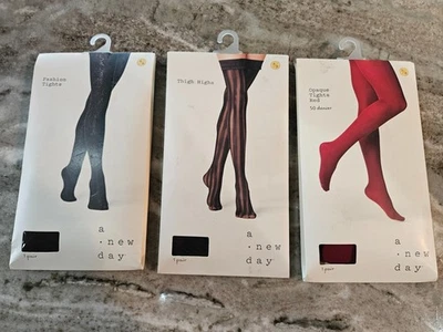 New 3 Different Packs - A New Day Women’s  Tights / Thigh Highs  S/M - Free Ship - Image 1 of 4