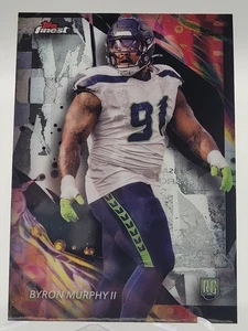 2024 FINEST BYRON MURPHY II NON COMUNE ROOKIE FOOTBALL CARD SEAHAWKS NFL 175 topps - Foto 1 di 2