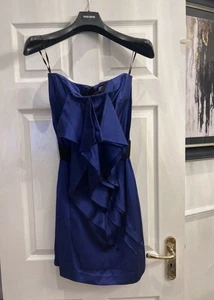 Ladies Reiss Blue Dress Size 8 - Picture 1 of 5
