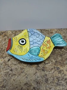 Vietri Italy Handmade Fish Pottery Bowl/Dish/Plate Wall Hanging Made in Italy - Picture 1 of 6