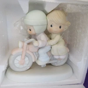 1989 - Precious Moments Harley Couple On Motorcycle-Bon Voyage-522201 - Bild 1 von 15
