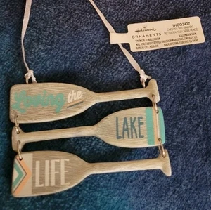 2024 Hallmark Canoe Boat Kayak Paddles “Loving Lake Life” Christmas Ornament New - Picture 1 of 1