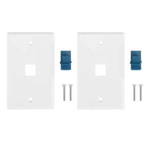 2-Packungen 2 Anschlüsse Ethernet Wand Platte, RJ45 Cat6 Buchse auf Buchse,5199 - Afbeelding 1 van 10
