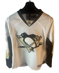 Camiseta blanca NHL Pittsburgh Penguins #71 Malkin Reebok 2007-2008 250 talla L - Imagen 1 de 6