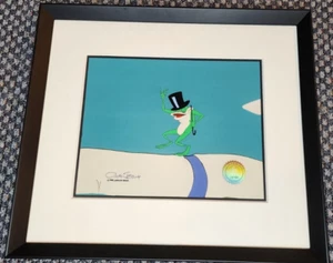 WB MIGHIGAN J FROG PRODUCTION ANIMATION CEL SIGNED CHUCK JONES - SEAL & COA 1995 - Picture 1 of 1