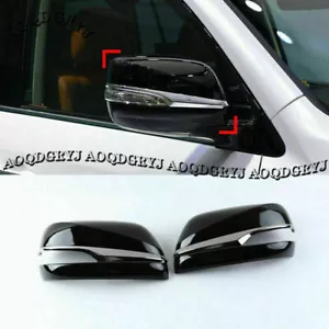 Glossy Black Car Rearview Mirror Cover For LEXUS LX570 2016-2021 W/Chrome Trim - Picture 1 of 3