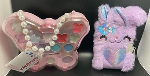Schmetterling Handtasche/Make-up Kit & SM Bunny Journal Plüsch mit Schloss Schlüssel Stift Claire’s - Bild 1 von 4