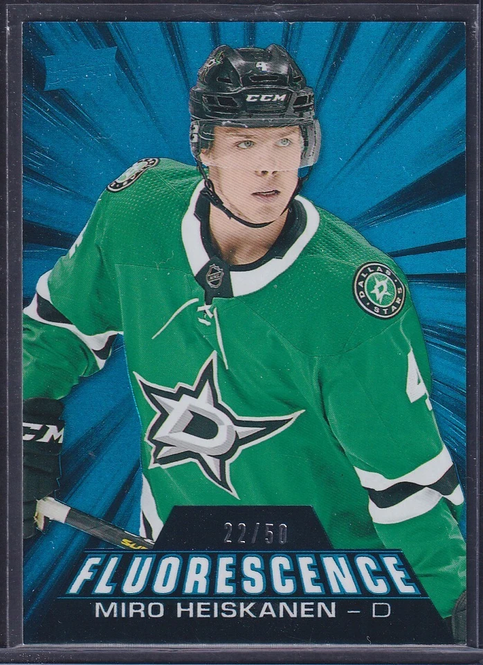 MIRO HEISKANEN - 2018 Upper Deck Fluorescence BLUE Rookie #F-8, /50 - Image 1 of 1