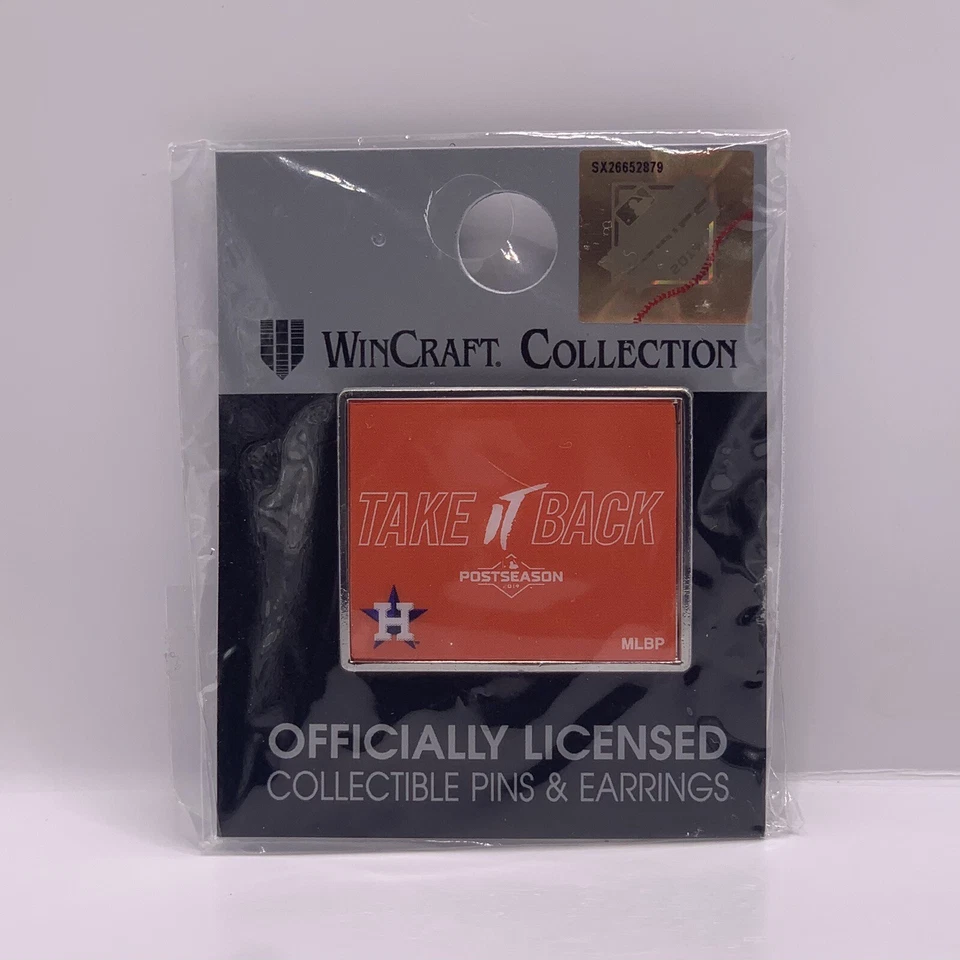 HOUSTON ASTROS Take It Back 2019 Postseason Collectible WinCraft Lapel Pin 🔥 - Image 1 of 1