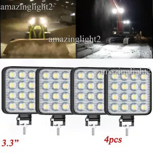 4 Stück 3,3" Quadrat LED ARBEITSLEUCHTE für Raupe Baumaschinen Gabelstapler - Bild 1 von 10