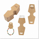 100PCS Elegant Personalized Kraft Blank Bracelet Display Cards for Jewelry Packa