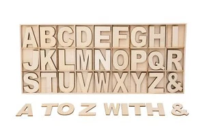 162 Pieces 2 Inch Wooden Letters with Storage Tray, 2 in Wood Alphabet Letter... - Picture 1 of 9