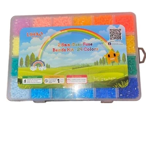 12000 x Fuse Beads Kit, LIHAO 24 Colors 2.6mm Tiny Mini Fuse Beading Kit, Mul... - Picture 1 of 2
