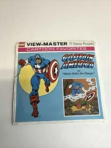 H43 Captain America Marvel Comics Cartoon view-master 3 Reels Packet - Picture 1 of 3
