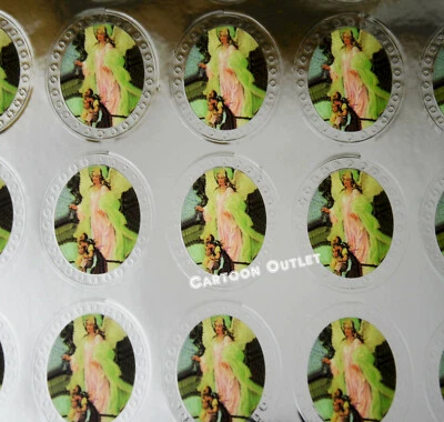 140 STICKERS BAUTIZO BAPTISM RECUERDOS METALIC OVAL GUARDIAN ANGEL FAVORS foil - Image 1 of 4
