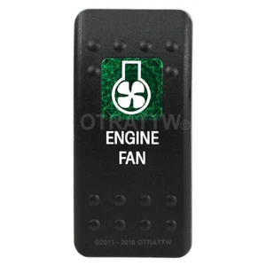 OTRATTW Carling Technologies Contura II Rocker Switch, ENGINE FAN, GREEN LENS - Imagen 1 de 6