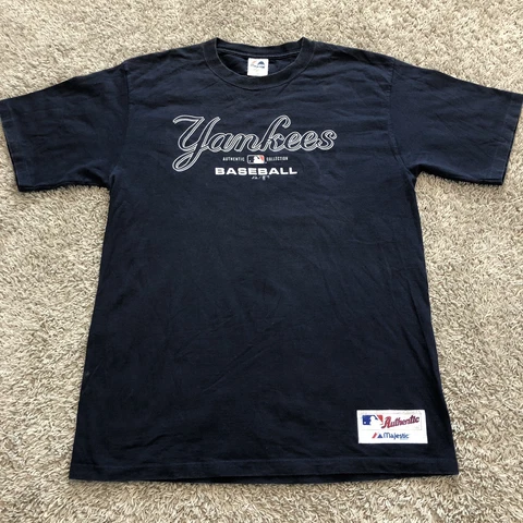 New York Yankees Shirt Adult Medium Blue MLB Outdoor Casual Athletic Mens 1036 Cover