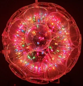 Christmas Light Ball 150 Multi Color Bulbs Plastic Cups 14" inch NEW HANDMADE - Picture 1 of 3