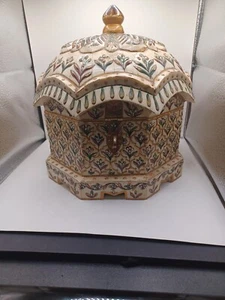 Vintage Jewelry Box Made With Bone Throughout. Jewelry Box Is In Great Shape. - Picture 1 of 16