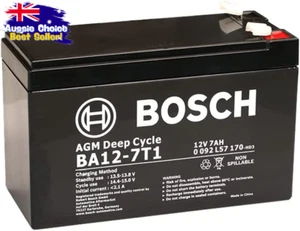 BA12-7T1 12V 7Ah VRLA AGM Rechargeable Battery Standby Power Backup - Picture 1 of 12
