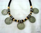 vintage antique tribal ancien collier argent pièce collier pendentif collier inde