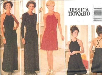 Vestido de noche halter Butterick 4294 Jessica Howard patrón de costura 14-18 Foto 1 de 3