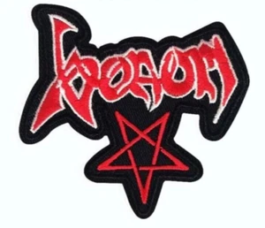 VENOM Embroidered Patch Iron on Sew Badge Heavy Black Metal thrash Cronos Mantas - Imagen 1 de 15
