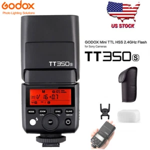 US Godox TT350S TTL Flash 2.4G Wireless HSS 1/8000s GN36 Flash for Sony Cameras - Picture 1 of 24