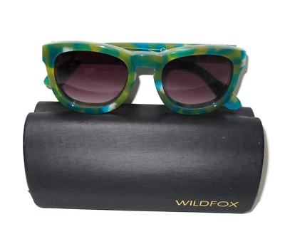 Gafas de sol WILDFOX - Zorro clásico - Verde/Azul/Amarillo con estuche ¡COMO NUEVAS! Foto 1 de 4