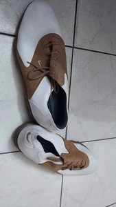 Neu ohne Karton Nike Air Herren weiß braun Golfschuhe Stollen Größe 10 neu ohne Karton Vintage - Bild 1 von 9