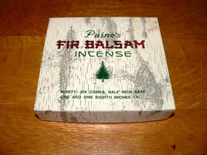 96-Cone Box of Paine's Fir Balsam Incense by Paine Incense Co. Auburn, Maine - Picture 1 of 2