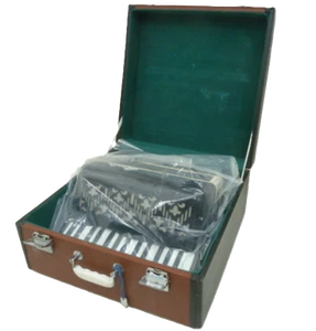 Tombo Baile Akkordeon 30 Tasten Tasten Tasteninstrument Retro Kostenloser Versand mit Hartschalenkoffer Lehrbuch - Bild 1 von 10