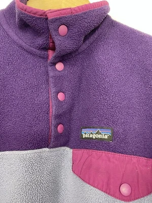 Patagonia Women's Lightweight Synchilla Snap-T Pullover Jacket XS Purple Grey - Image 1 of 4
