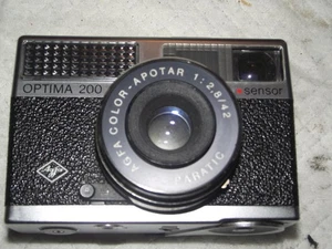 AGFA OPTIMA 200 35MM FILM CAMERA W APOTAR PARATIC 42MM F2.8 LENS MADE IN GERMANY - Picture 1 of 6