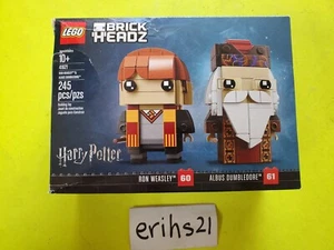 LEGO HARRY POTTER BRICKHEADZ SET 41621 RON WEASLEY & DUMBLEDORE NEW DAMAGED BOX - Picture 1 of 8