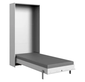 Schrankbett Juist Funktionsbett 90x200cm vertikal weiß inkl. Lattenrost (18706) - Bild 1 von 5