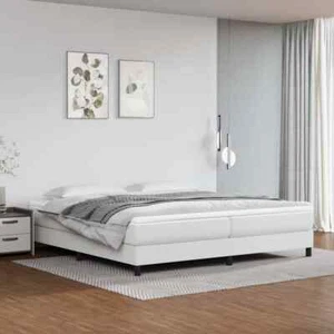 Bettgestell Weiß 200x200 cm Kunstleder - Bild 1 von 9