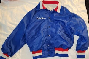 Vintage Delong XL Xlarge Youth Kid's Bomber Jacket Red White & Blue  - Picture 1 of 13