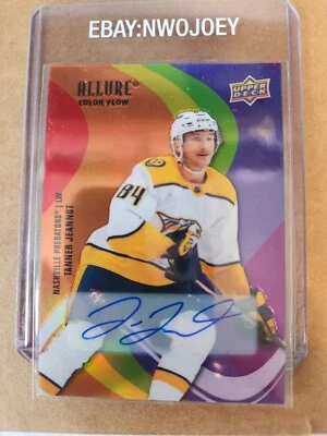 TANNER JEANNOT 2022-23 UPPER DECK ALLURE SF-29 FULL RAINBOW AUTO PREDS - Image 1 of 2
