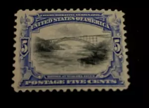 USA #297 1901 5c PAN-AMERICAN EXPO MINT F-VF HINGED 2/14 - Picture 1 of 2
