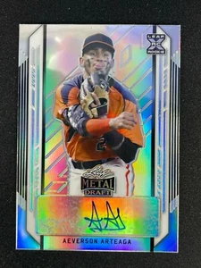 Aeverson Arteaga XRC - 2021 Leaf Metal Draft REFRACTOR AUTO #BA-AA1 - Giants - Picture 1 of 2