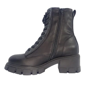 Robynn Boots Black Vegan Leather w/Zipper Chunky Heal Call It Spring NEW openBox - Picture 1 of 24