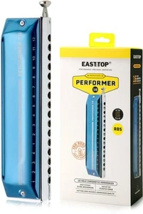 EASTTOP Chromatic Harmonica 16 Hole 64 Tone Professional Harmonica key C EAP-16 - Picture 1 of 7