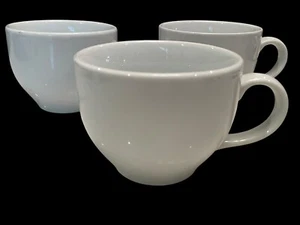 Pottery Barn 2 Great White 12 Oz Coffee Tea Mugs Cups Set Of 3 - Picture 1 of 11