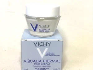 Vichy Aqualia Thermal Rehydrating Cream RICH Dry Skin 15ml/0.51oz, TRAVEL SIZE - Picture 1 of 6
