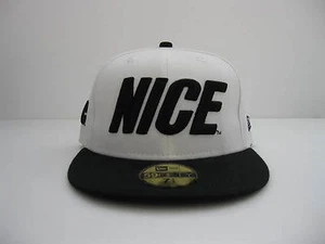NEW ERA 59fifty NICE- BASEBALL CAP white/black - Foto 1 di 5