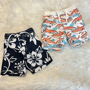 Baby Old Navy Badehose Kleinkind 6-12 Monate Haie & Hawaii Tropical Print - Bild 1 von 8