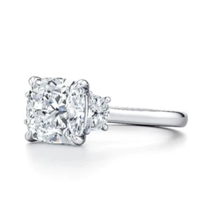 Certified Diamond Ring Cushion Platinum Engagement IGI GIA Lab Grown 1.30 Carat - Picture 1 of 9