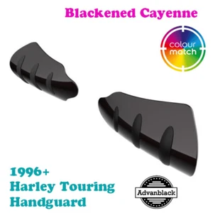 Blackened Cayenne Hand Guard For Harley Touring Softails Road Street 1996+ - Picture 1 of 6
